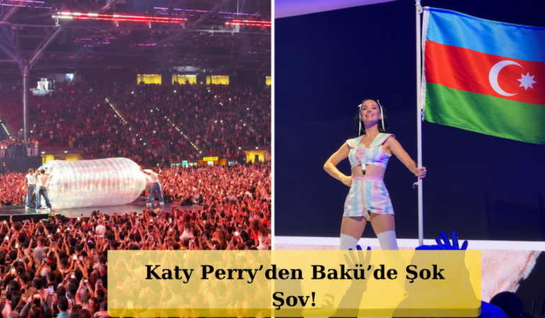 Katy Perry’den Akılalmaz Performans! Dev Şişeyle Uçtu