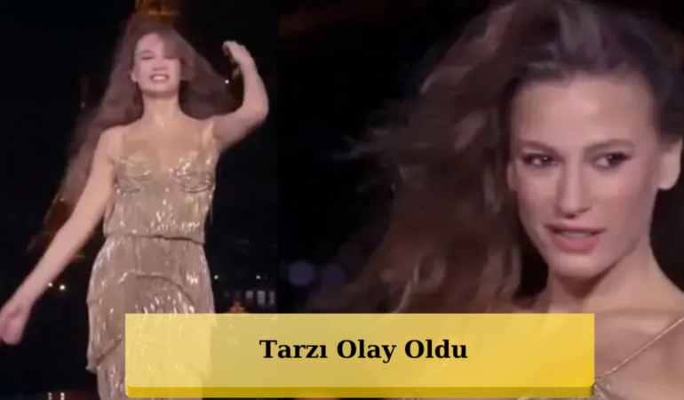 Serenay Sarıkaya Paris'te Büyüledi: Altın Rengi Elbisesiyle Podyuma Damga Vurdu!